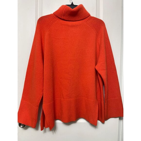 REISS Edina Cashmere Blend Roll Neck Sweater in Orange Size L - Picture 7 of 13